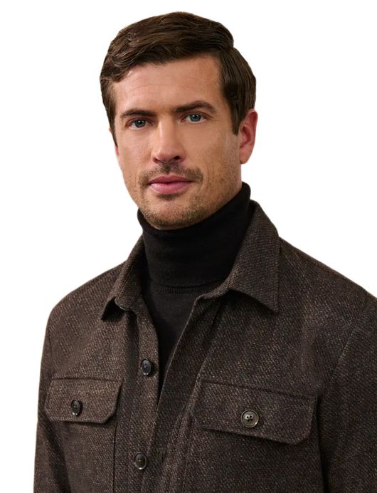 Cavallaro Zento overshirt donkerbruin