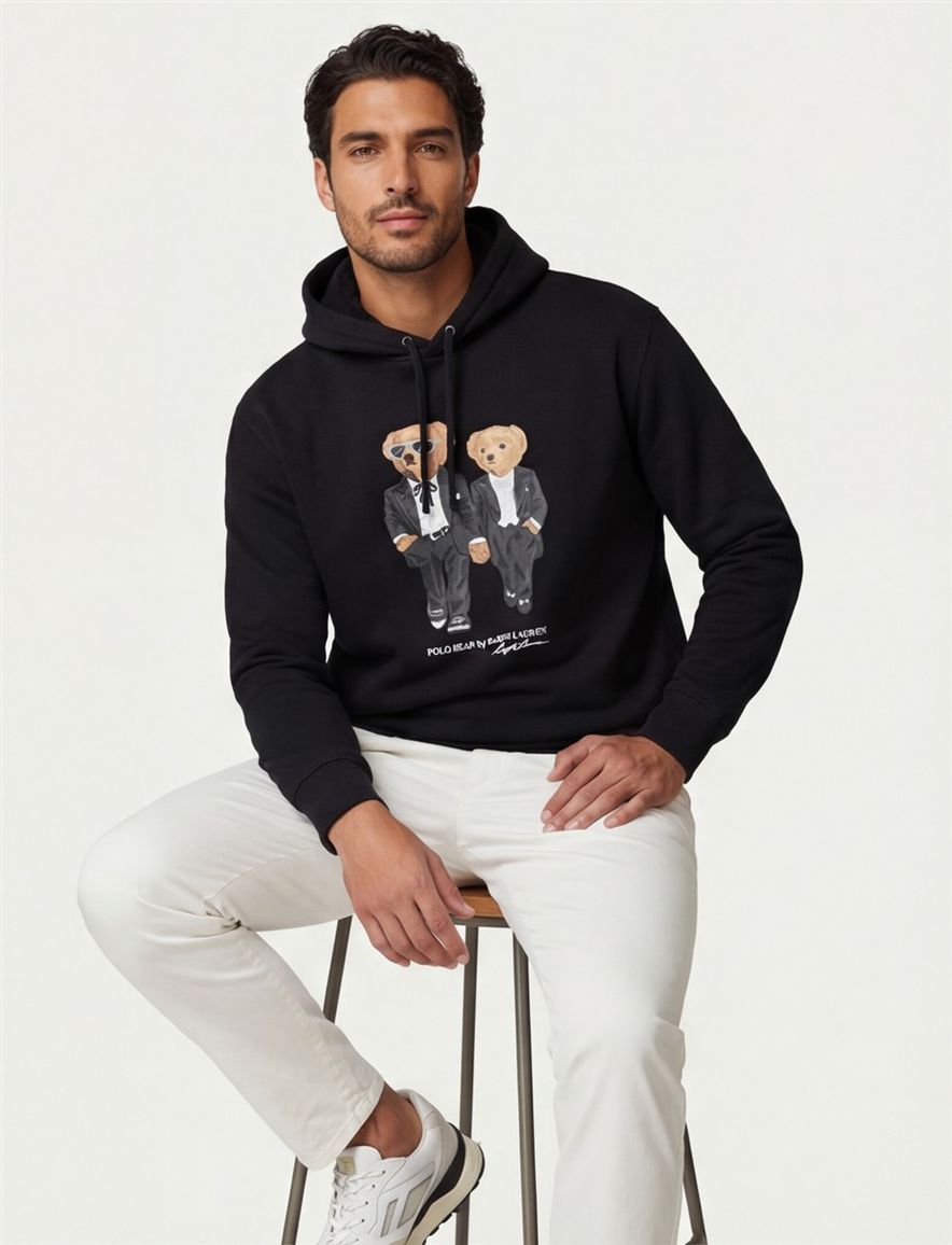 Polo ralph lauren hoodie Bear zwart