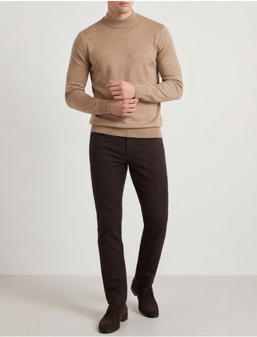 Portofino Turtleneck Beige merinowol