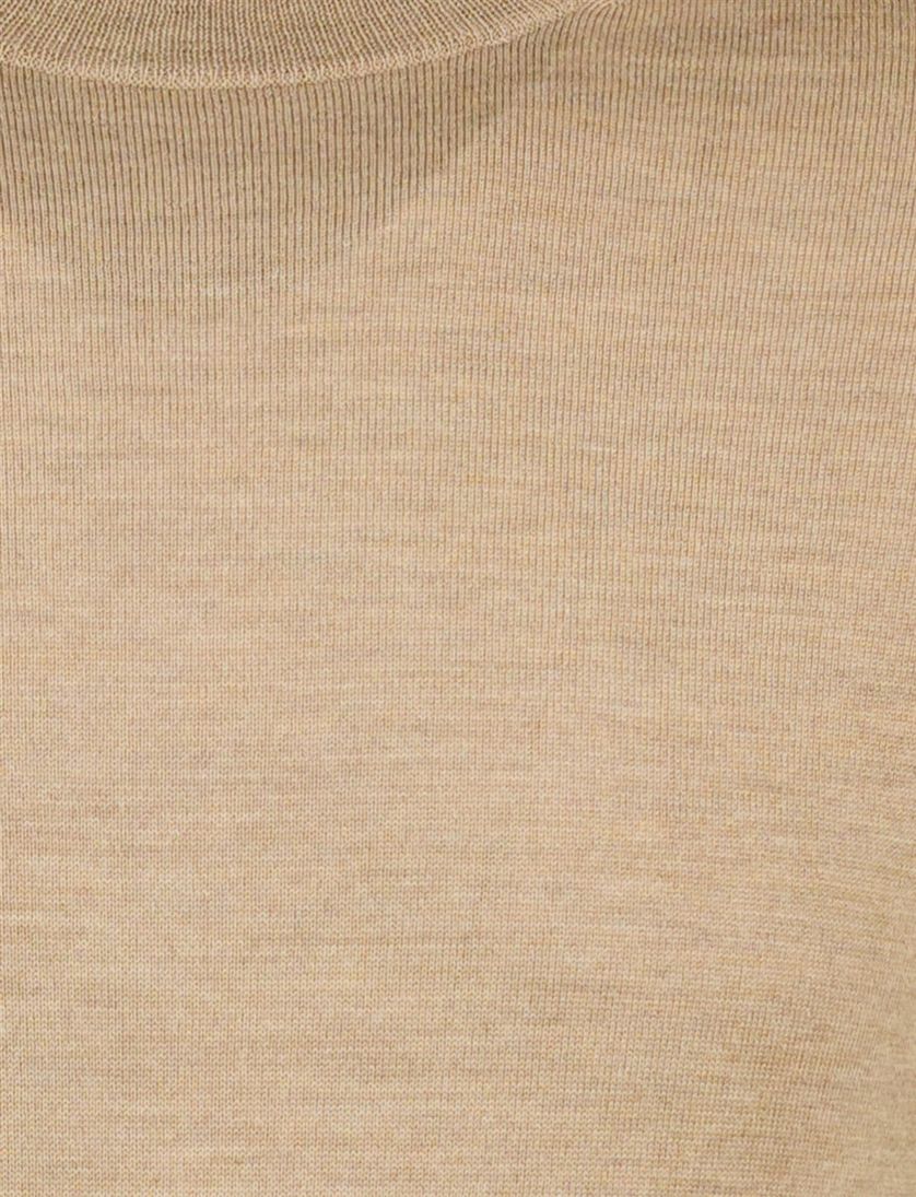 Portofino Turtleneck Beige merinowol gemêleerd