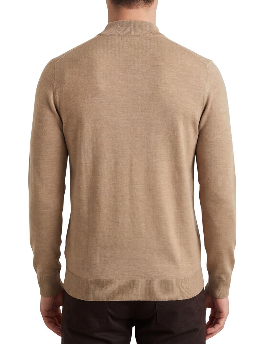 Portofino Turtleneck Beige merinowol gemêleerd