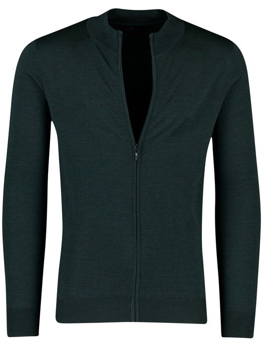 Portofino vest merinowol donkergroen