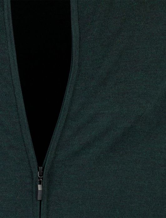 Portofino vest merinowol donkergroen