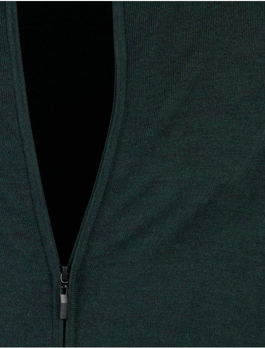 Portofino vest merinowol donkergroen