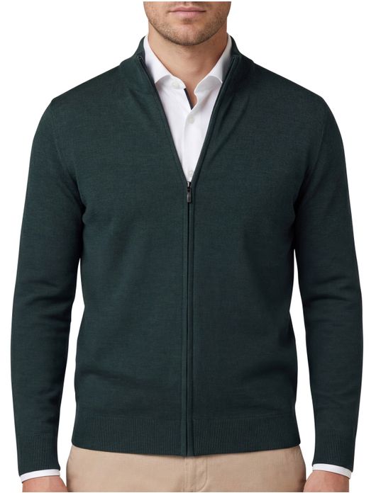 Portofino vest merinowol donkergroen