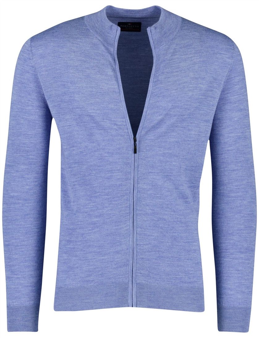 vest Portofino merinowol lichtblauw