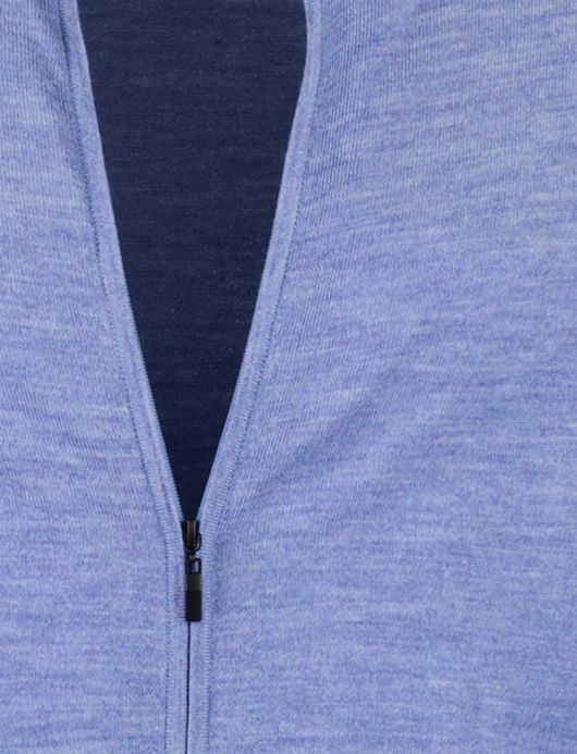 Portofino vest merinowol lichtblauw