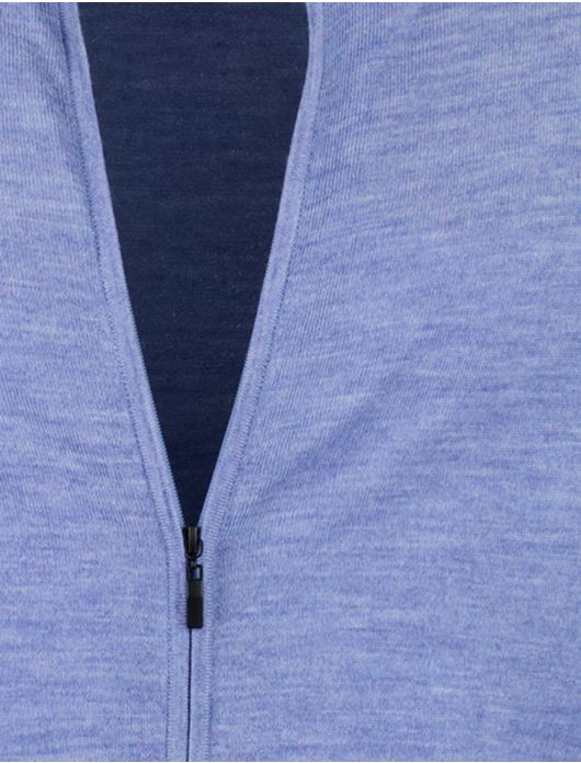 Portofino vest merinowol lichtblauw