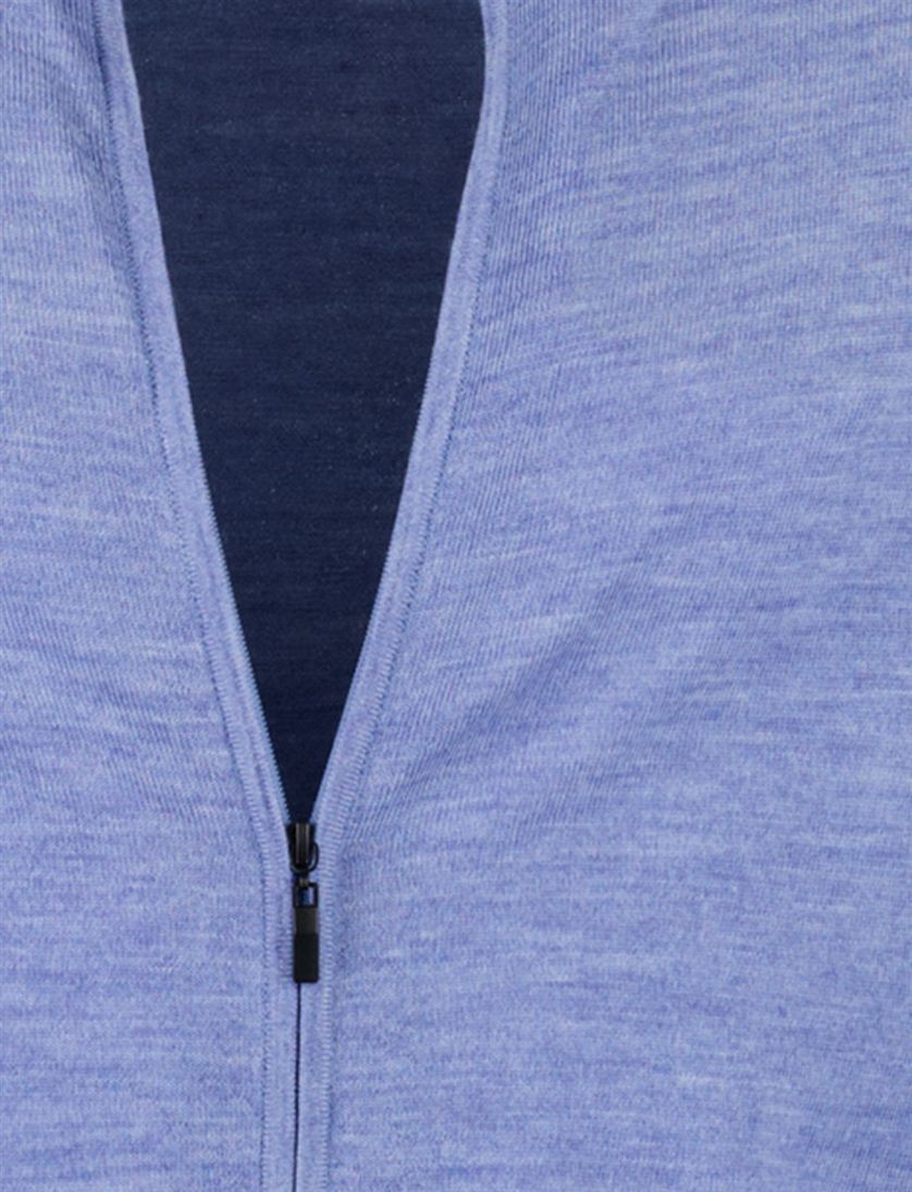 vest Portofino merinowol lichtblauw