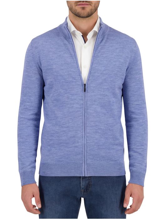 Portofino vest merinowol lichtblauw