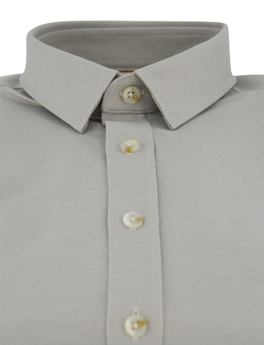 Cast Iron overhemd slim fit grijs katoen