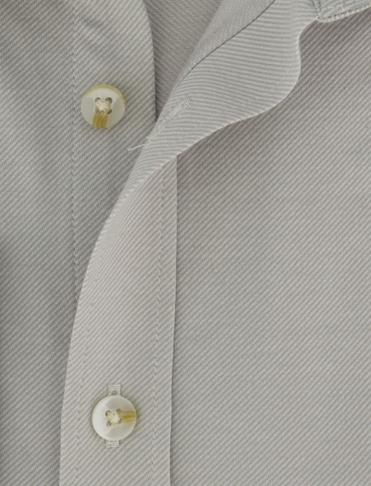 Cast Iron overhemd slim fit grijs katoen