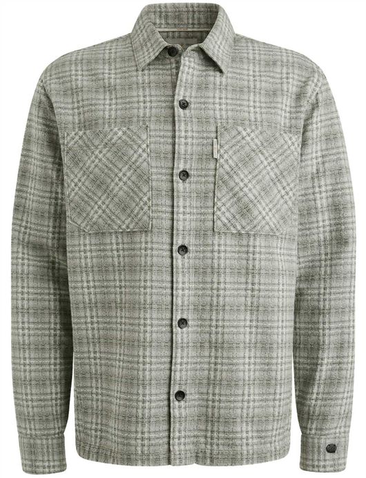 Cast Iron overshirt geprint grijs katoen normale fit