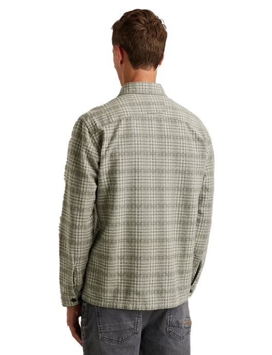 Cast Iron overshirt geprint grijs katoen normale fit