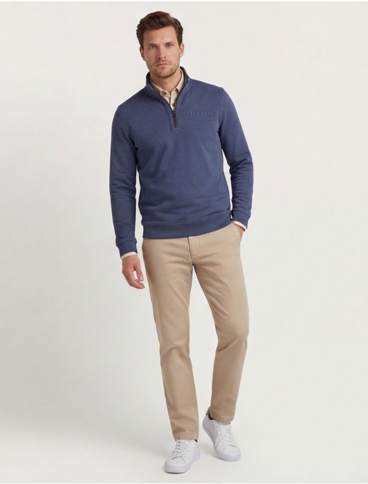 PME Legend trui half zip blauw