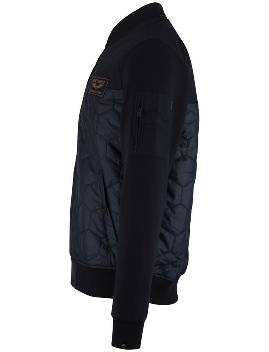 PME Legend Interlock effen navy vest gevoerd