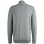 PME Legend Trui lichtblauw katoen patroon half zip