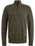 PME Legend Trui groen katoen patroon half zip