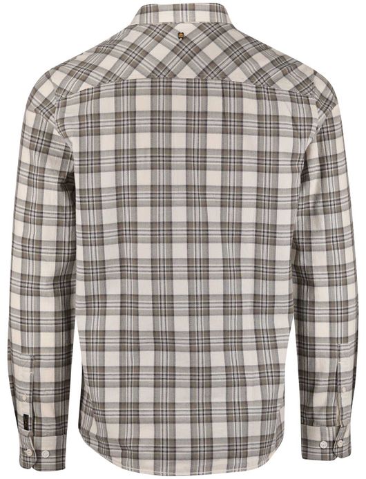 PME Legend overhemd geruit bruin normale fit katoen
