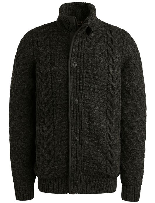 PME Legend Vest Grijs patroon gebreid