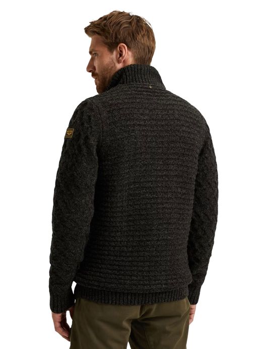 PME Legend Vest Grijs patroon gebreid