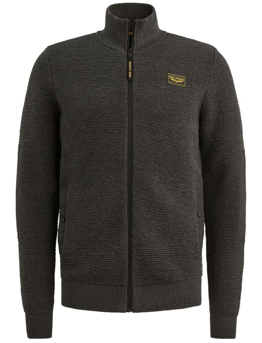 PME Legend Vest Grijs rits structuur