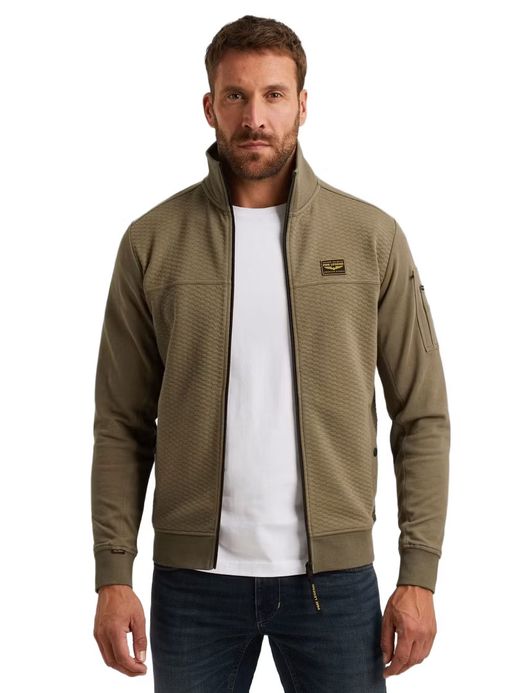 PME Legend Vest Groen katoen jacquard