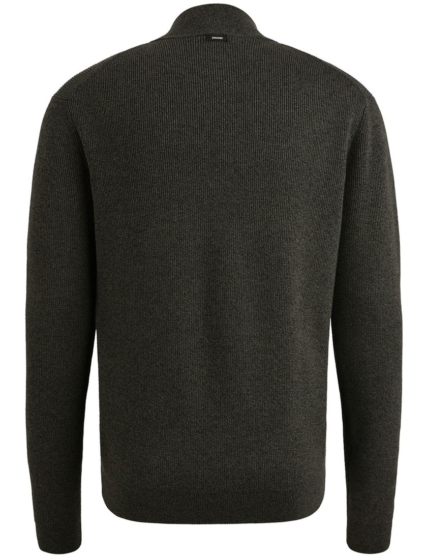 Trui Vanguard Grijs Half Zip opstaande kraag zwarte rits