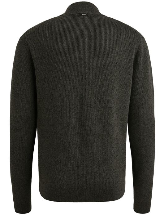 Vanguard Trui zwart half zip opstaande kraag