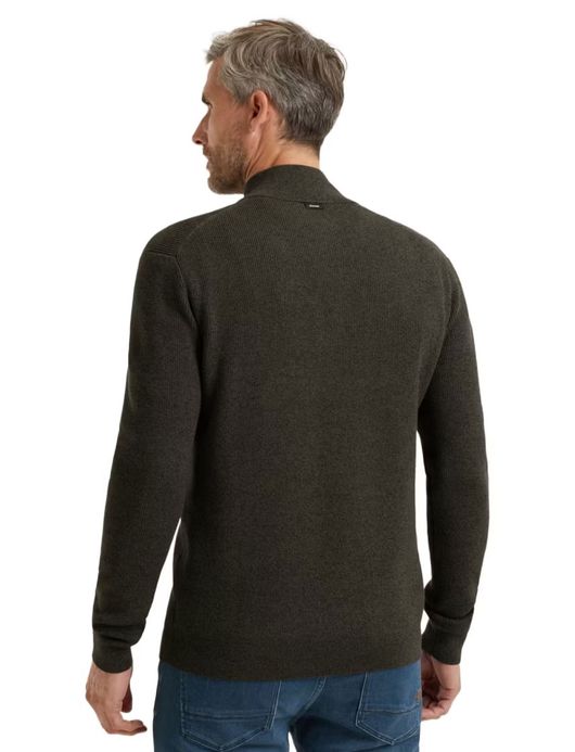 Vanguard Trui zwart half zip opstaande kraag