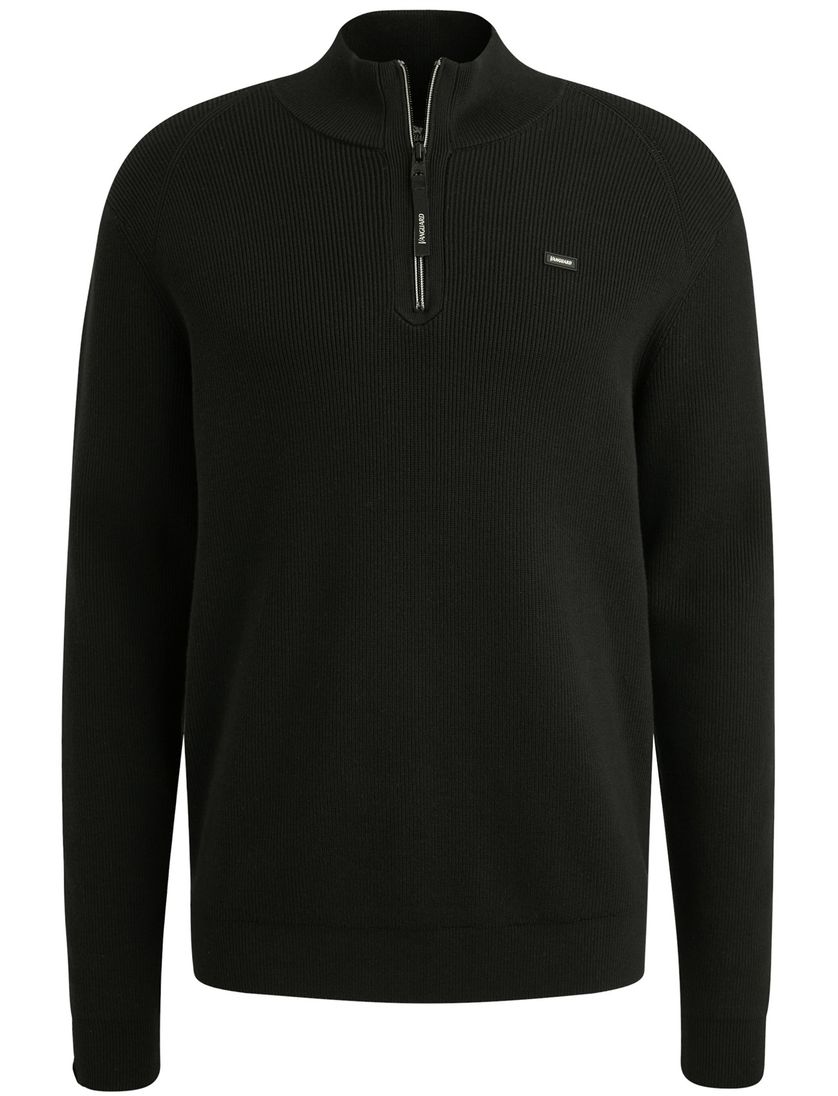 Trui Vanguard Zwart Half Zip opstaande kraag zwarte rits