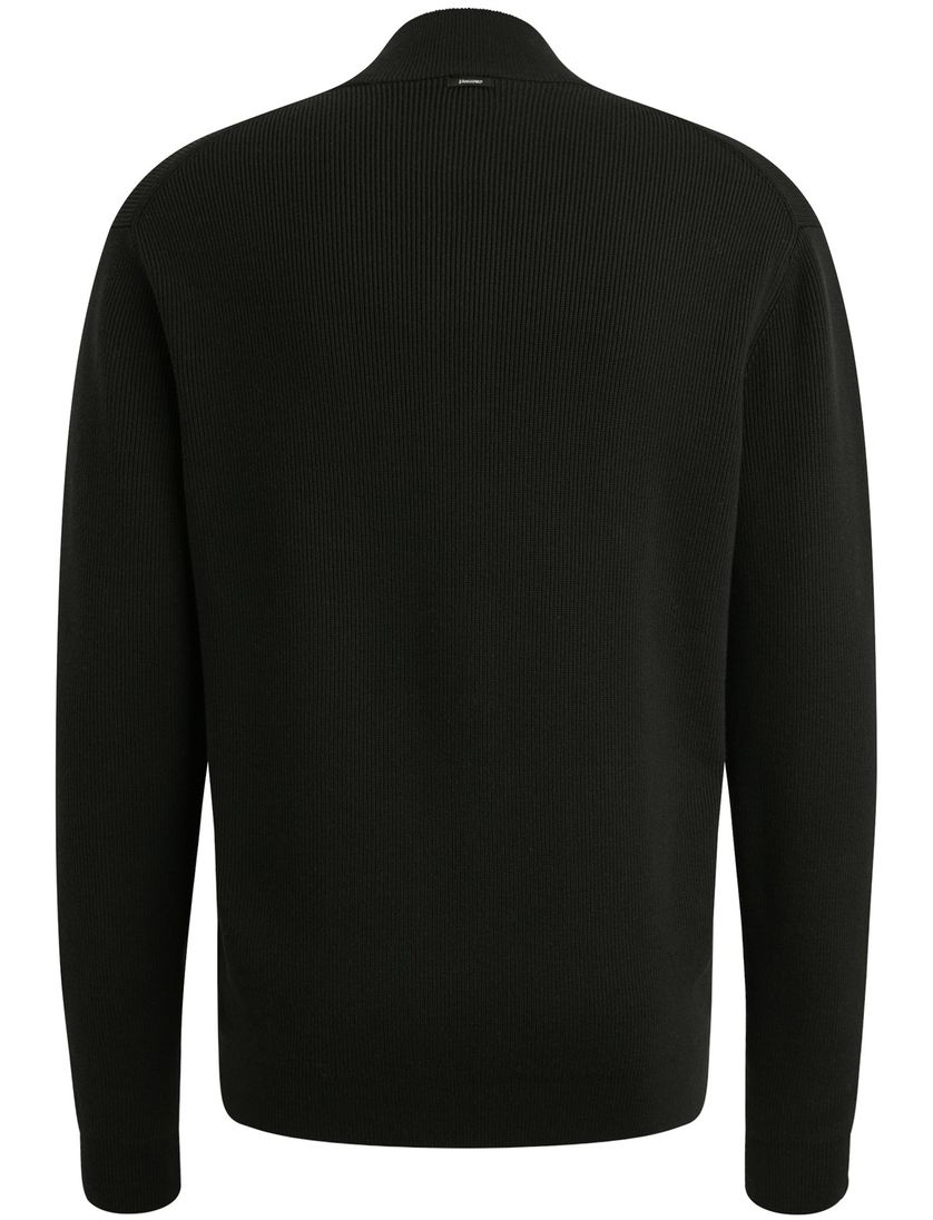 Trui Vanguard Zwart Half Zip opstaande kraag zwarte rits