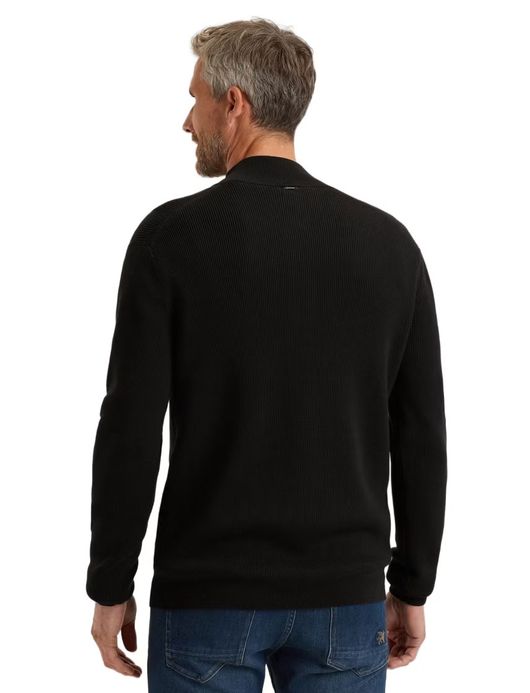 Vanguard Trui Zwart Half Zip zwarte rits opstaande kraag