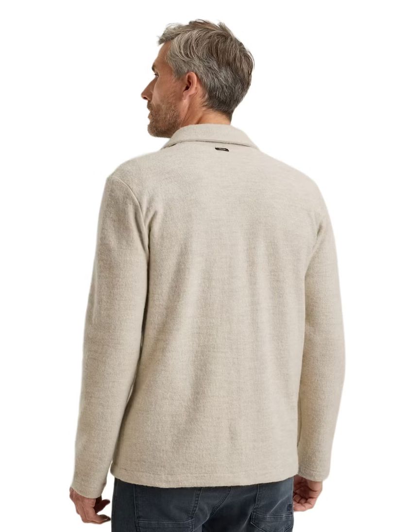 Vest Vanguard Beige knopen een borstzak merinowol