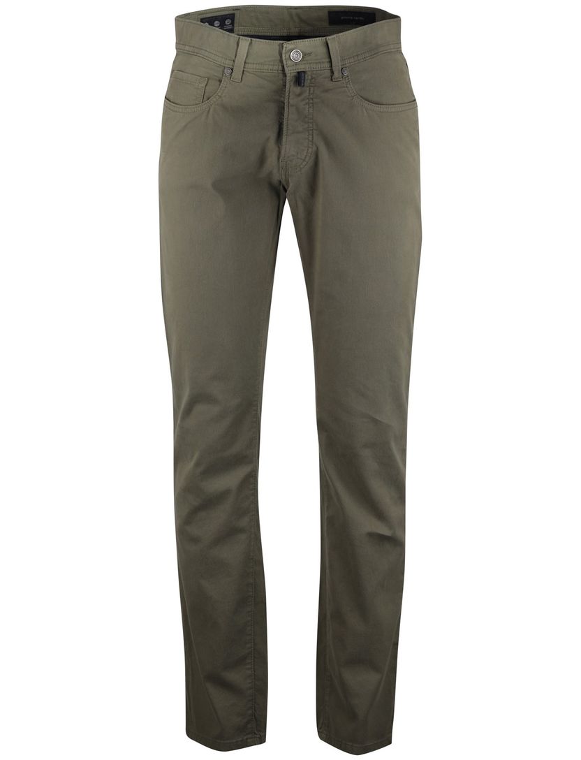 Pierre cardin groen broek effen katoen
