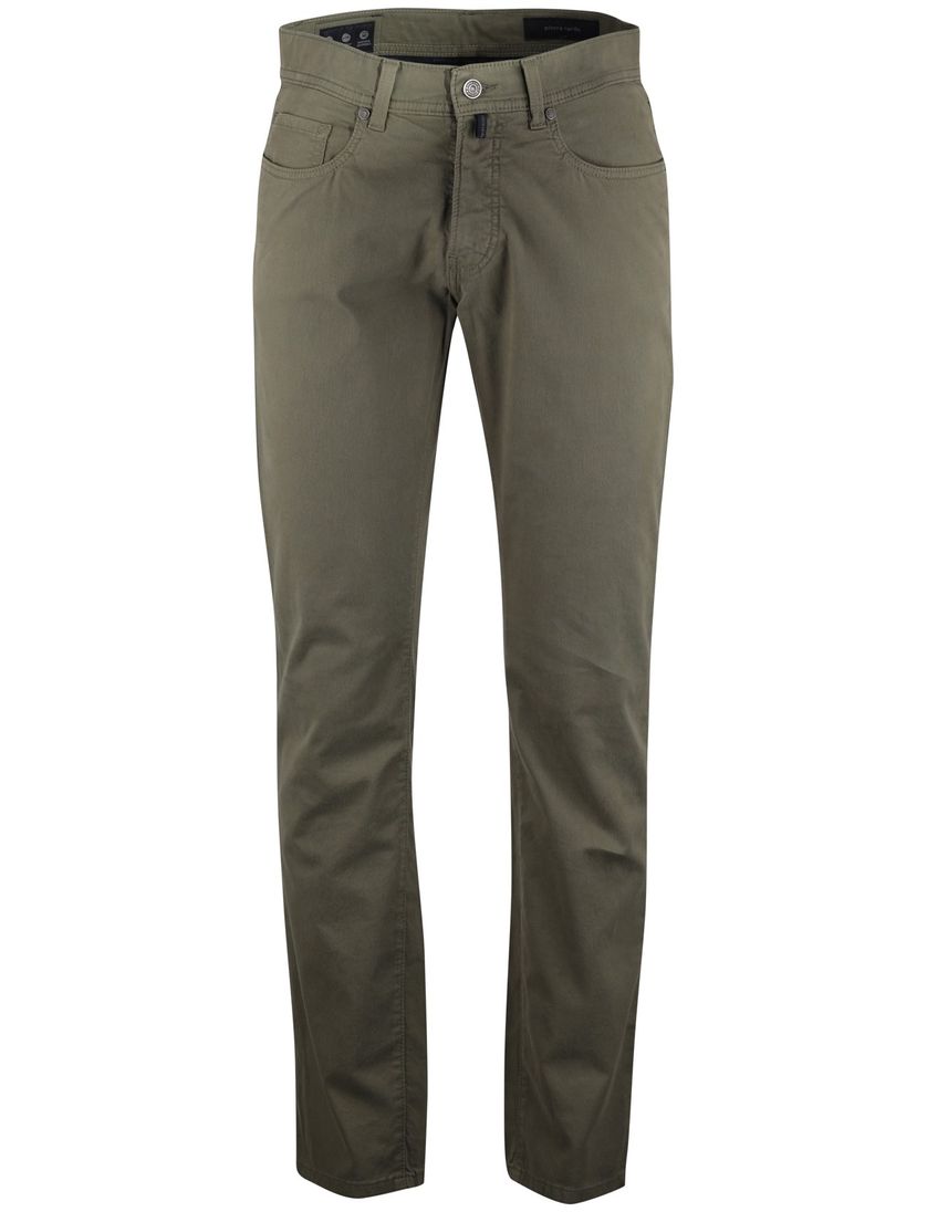 Pierre cardin groen broek effen katoen