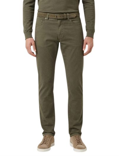 Pierre Cardin Pierre cardin tapered fit groen broek effen