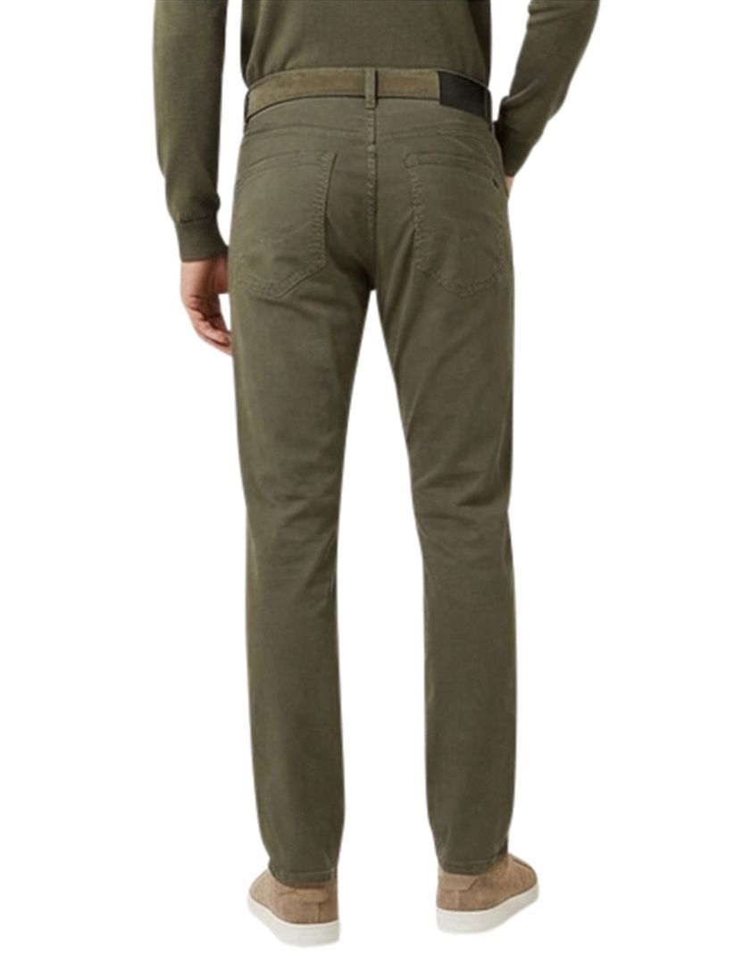 Pierre cardin groen broek effen katoen