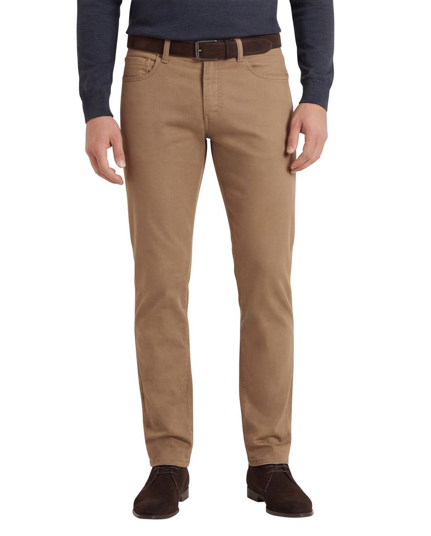 Pierre cardin beige katoen effen broek 5-pocket