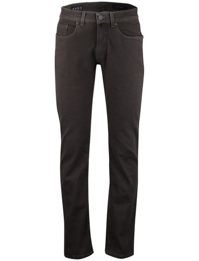 Pierre Cardin Pierre cardin jeans bruin effen katoen