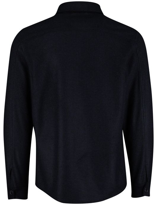 Cavallaro overshirt donkerblauw effen slim fit
