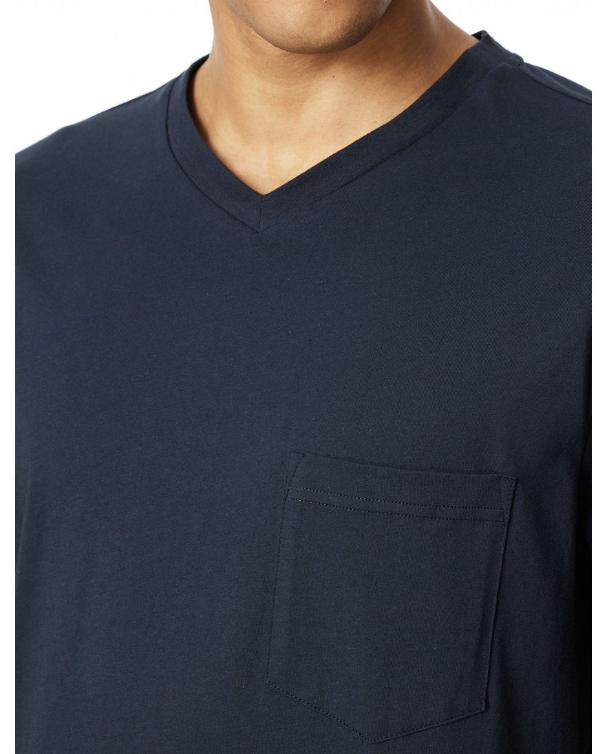 Schiesser pyjama rood en donkerblauw