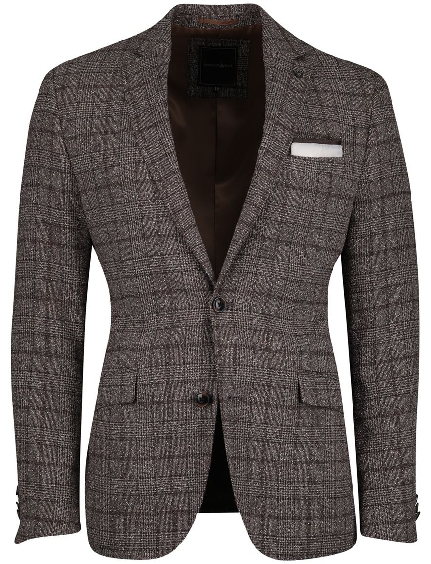 Scotland Blue Colbert bruin geruit borstzak