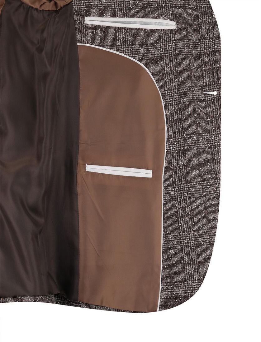 Colbert Scotland Blue bruin geruit borstzak