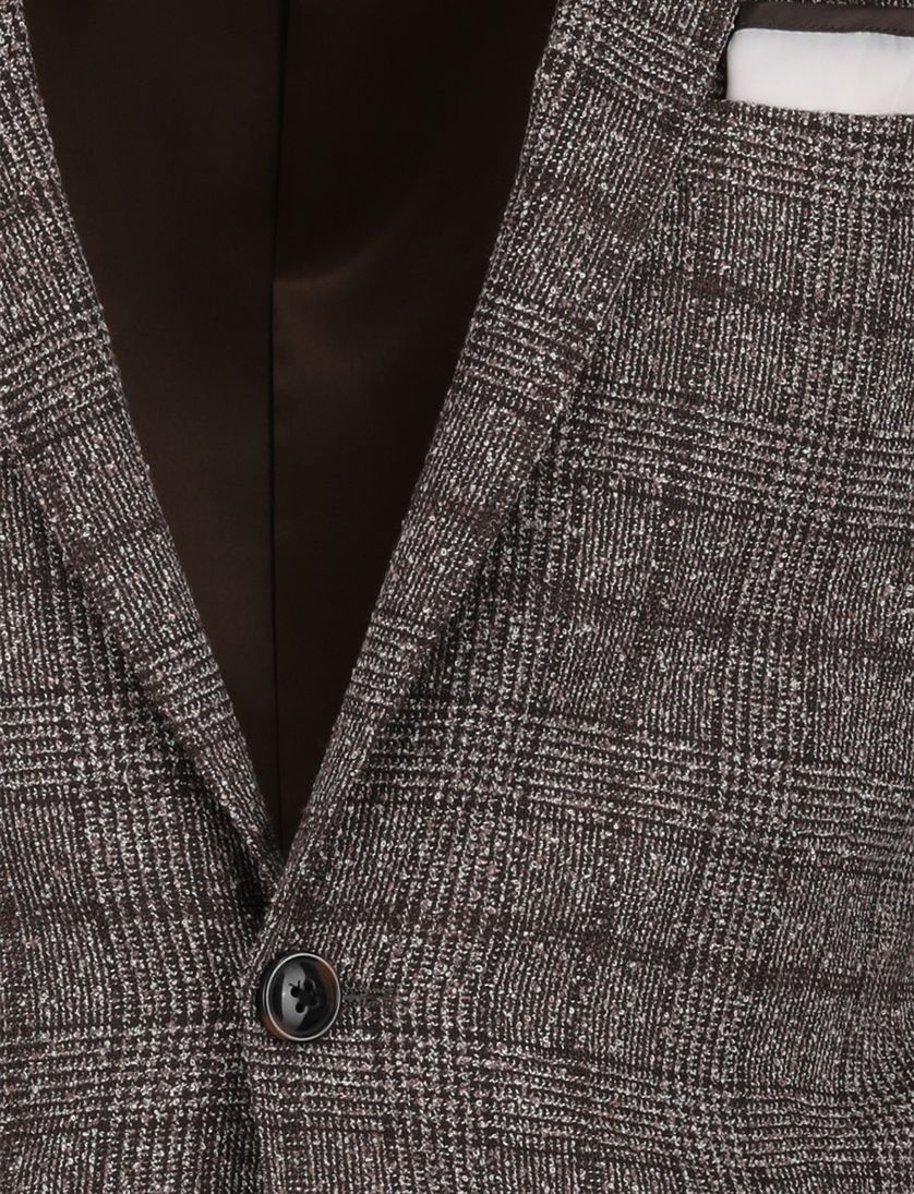 Colbert Scotland Blue bruin geruit borstzak