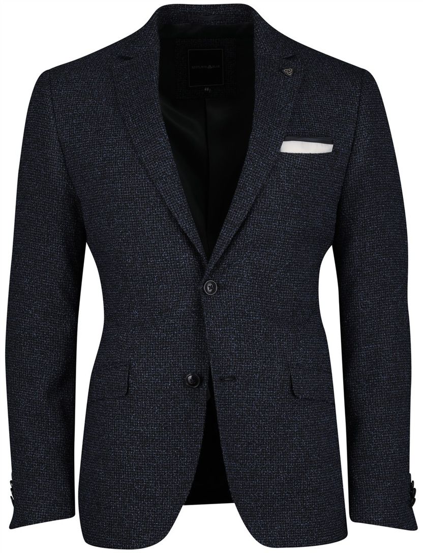 Colbert Scotland Blue donkerblauw geprint borstzak