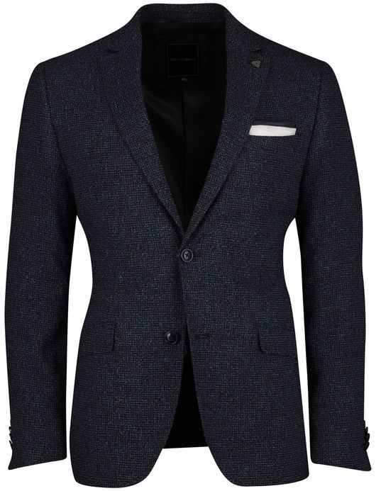 Scotland Blue Colbert donkerblauw borstzak geprint