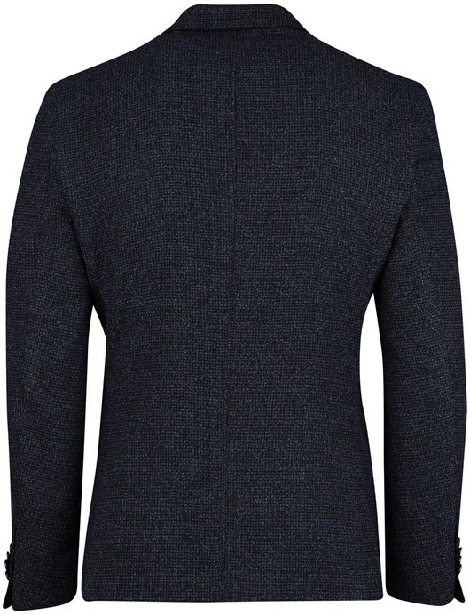 Scotland Blue Colbert donkerblauw borstzak geprint