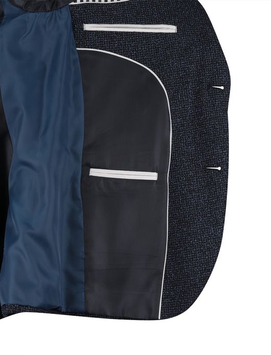 Scotland Blue Colbert donkerblauw borstzak geprint