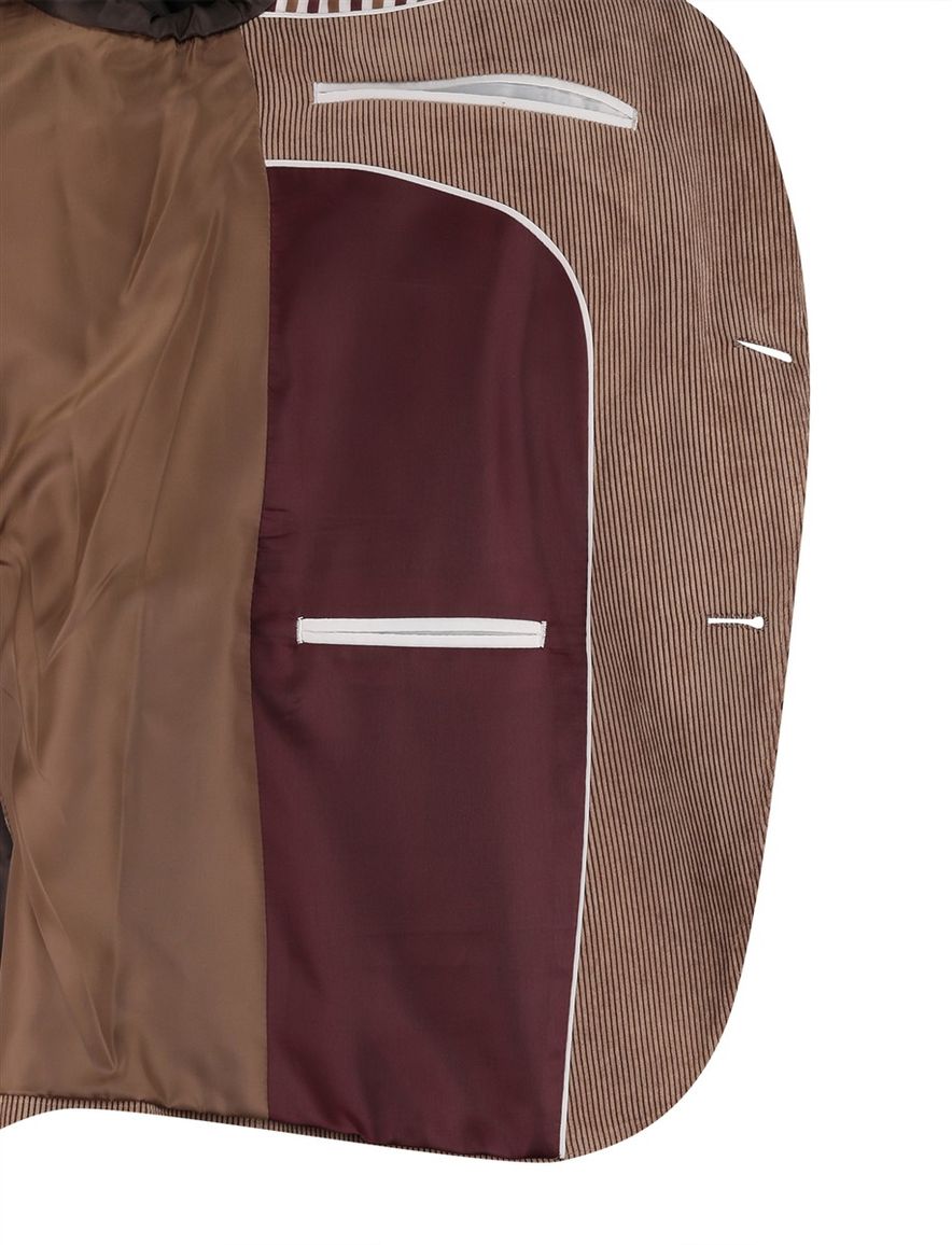 Scotland Blue Colbert Beige Corduroy vier zakken